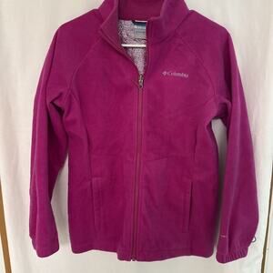 Columbia Girls XL Interchange Zip Up Long-Sleeve Fleece Jacket Fuchsia Pink